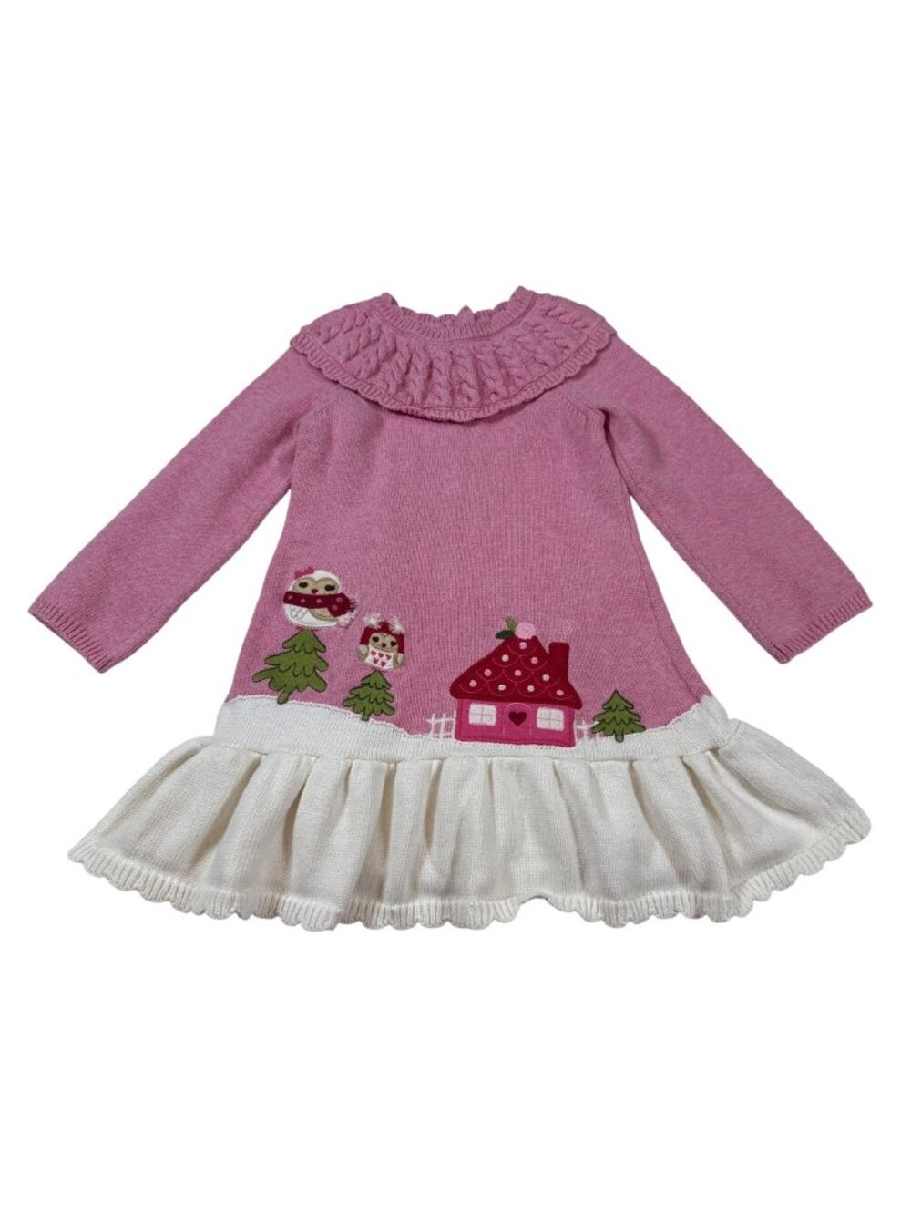 Gymboree Pink and Cream Knit Holiday Dress